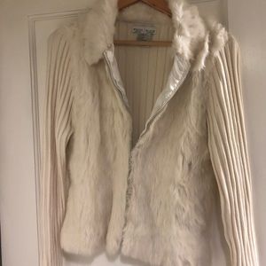 Sale!! Luxurious fur cardigan! WHBM size Large.